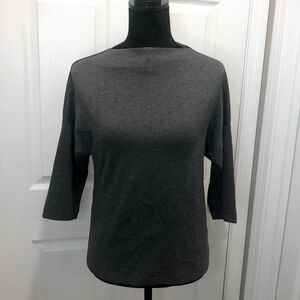 Trina Turk gray top 3/4 sleeve top, size x small
